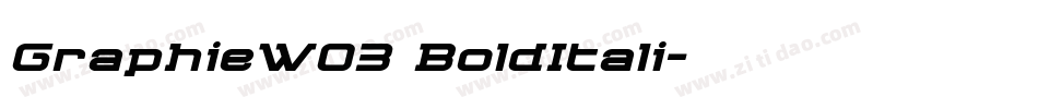 GraphieW03 BoldItali字体转换